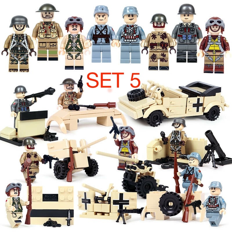 Rôzne sety vojakov 1 + doplnky - typ lego - 6