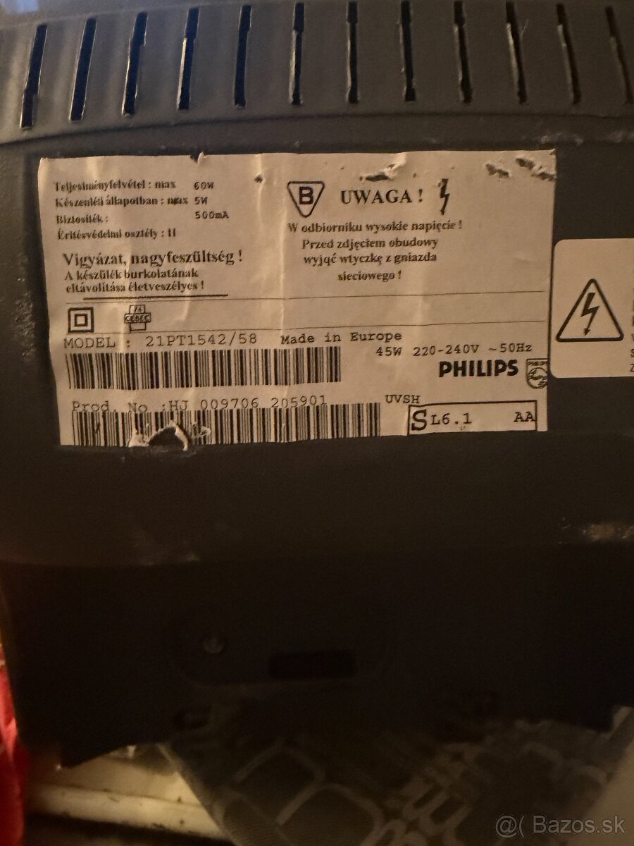 Funkčný CRT televízor Philips 55 cm (Model 21PT1542/58) - 6