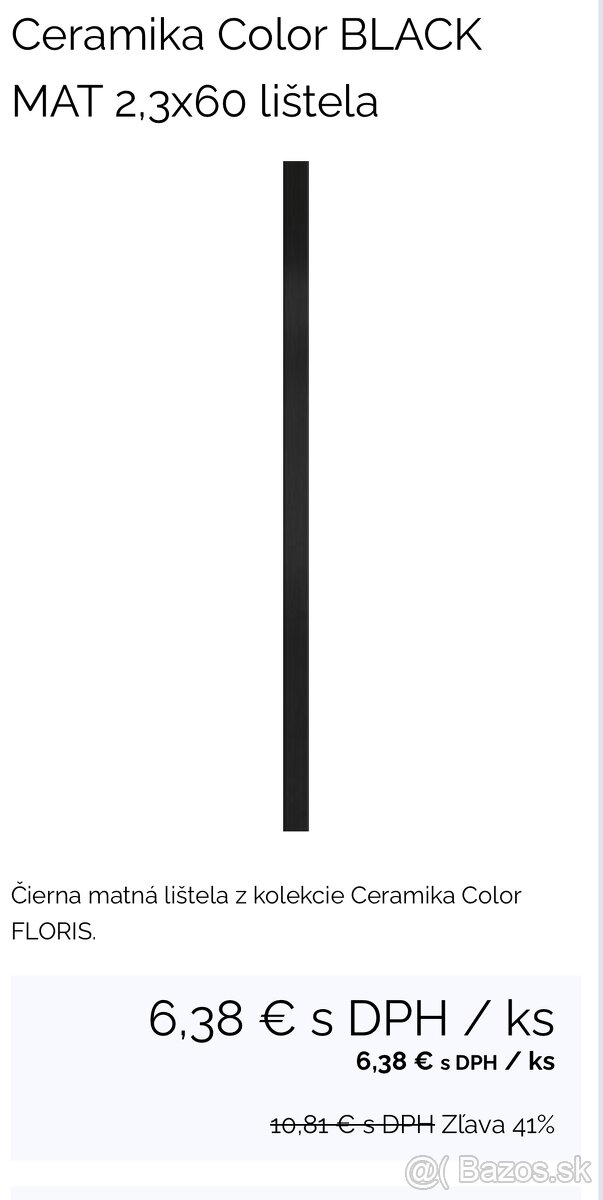 dekoratívna keramická lišta 28ks - 6