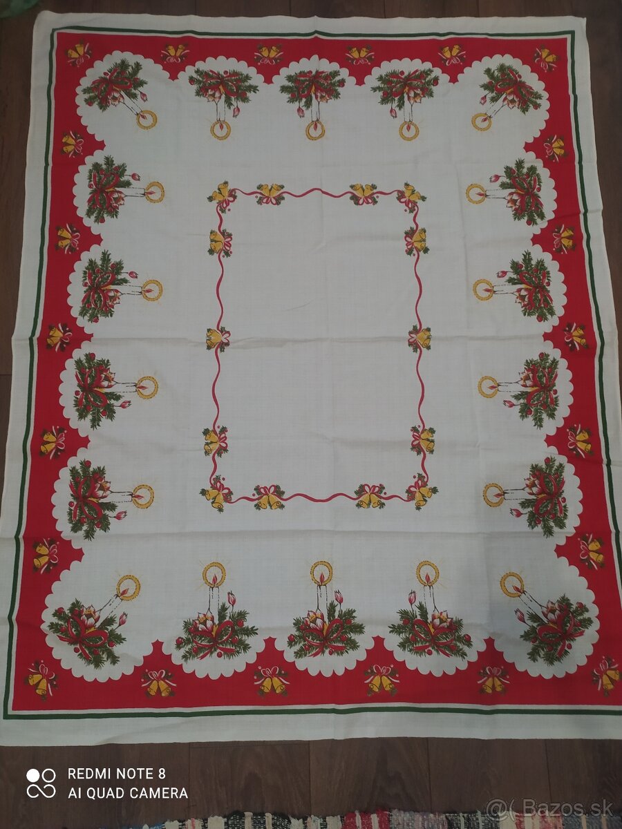 retro vianocne ozdoby , obrusy - vyber si - 6