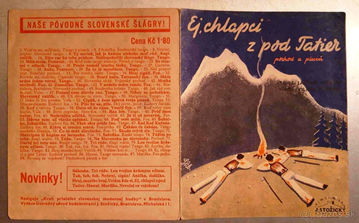 Slovenský štat- predám dobove noty-piesne,rozne..Pochody HG, - 6