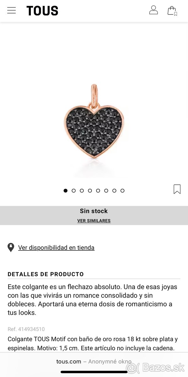 Náhrdelník TOUS s 18 KT pozlátením + prívesok TOUS s 18k ruž - 6