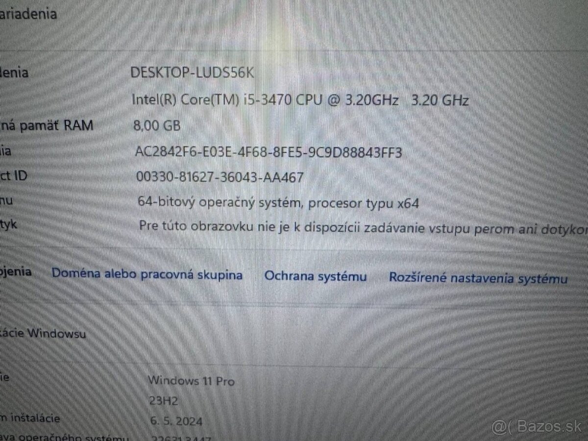 Počítač Dell 3010.Intel i5-3470 4x3,20GHz.8gb ram.256G SSD. - 6