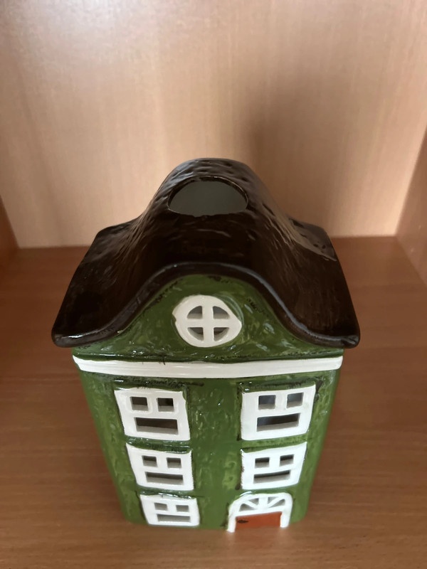 Keramický domček zeleno-čierny - 6