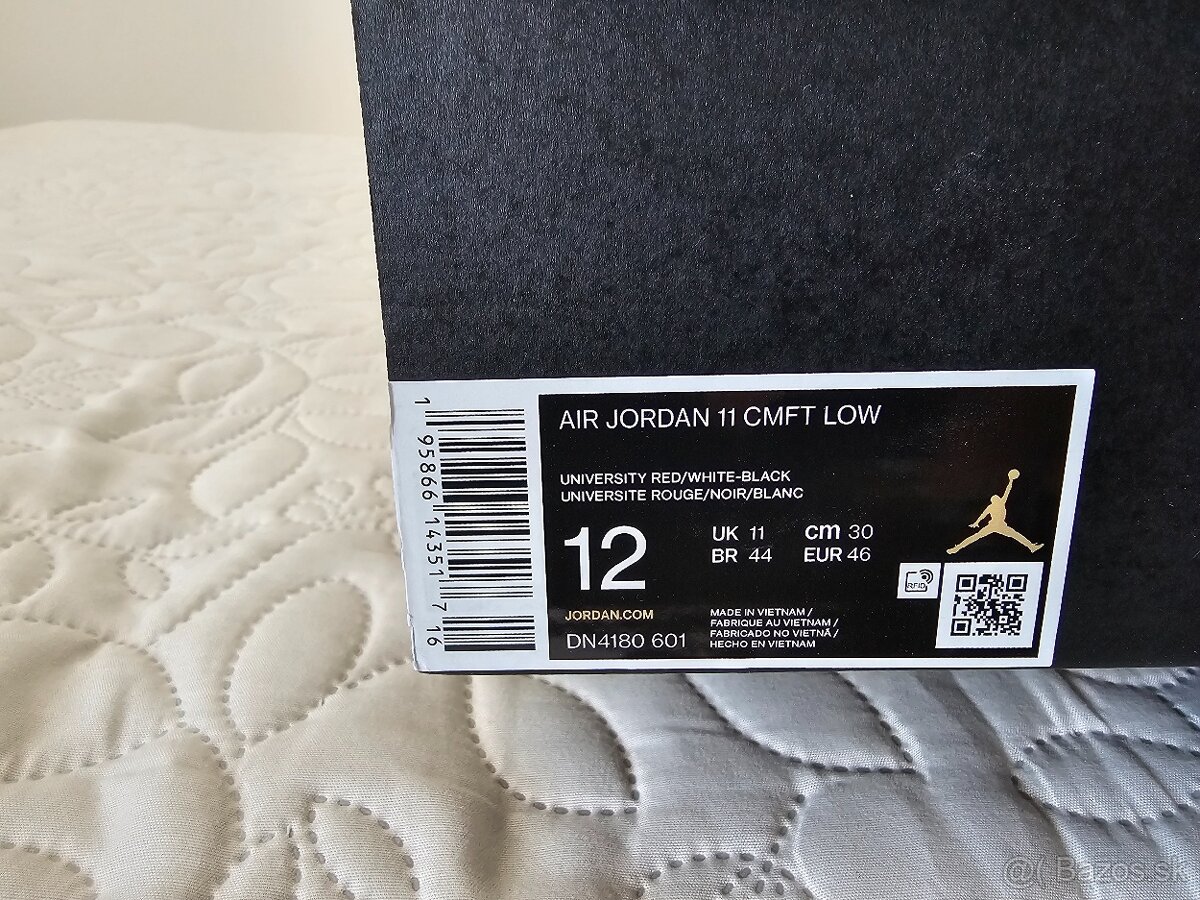 Pánske tenisky Jordan 11 CMFT University red, stav ako nové - 6