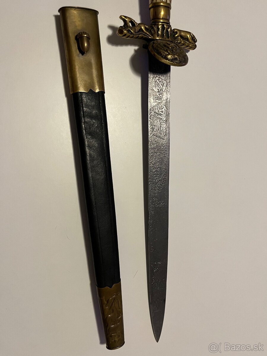 Nemecká poľovnícka dýka Solingen – Hirschfänger - 6