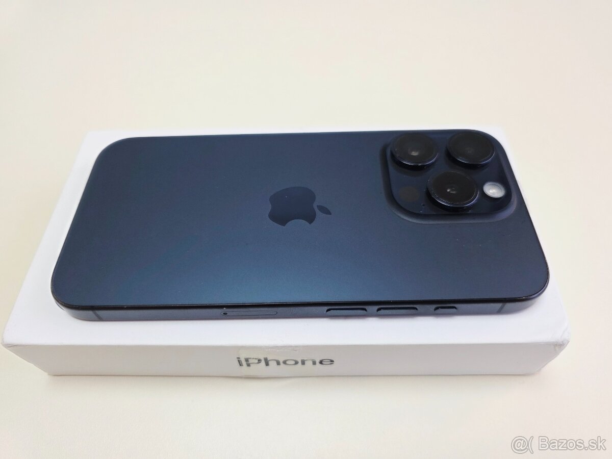 Apple iphone 15 PRO 256GB BLUE TITANIUM,BATERKA 100% - 6