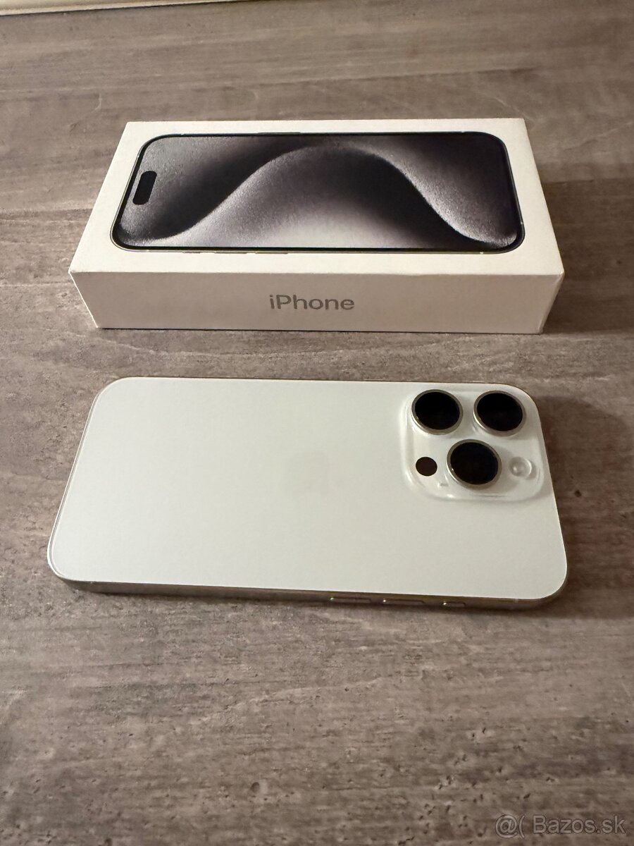Iphone 15 PRO 512 GB biely v perfektnom stave bez škrabancov - 6