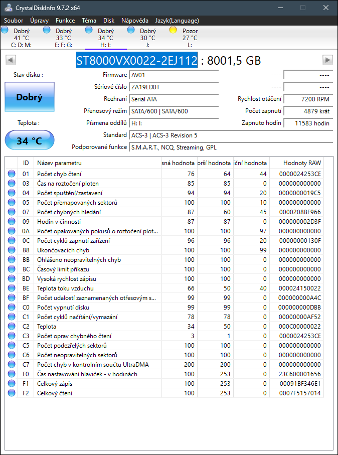 ST8000VX022 - 2EJ112 - 8TB NAS - 6