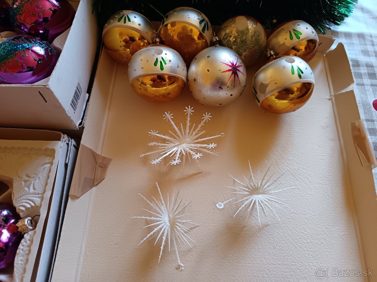 Retro vianočné svetielka, ozdoby - 6
