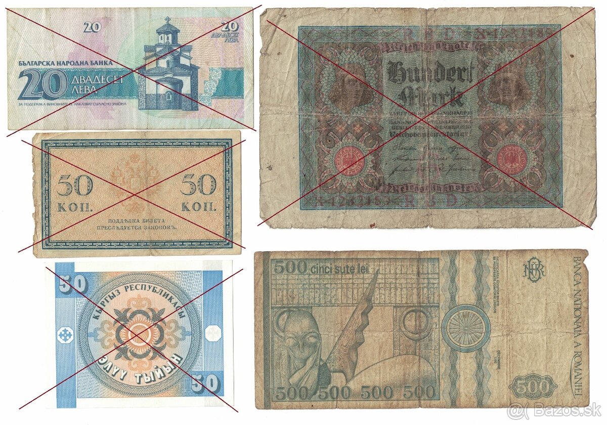 Zbierka bankoviek - rôzne po 1.5eur - 6