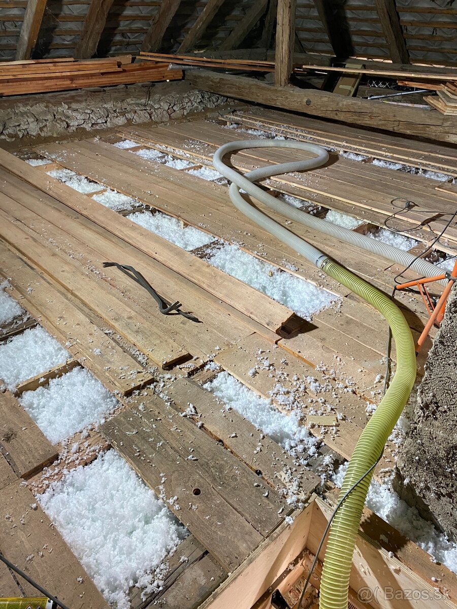 Jednoduché zateplenie za pár hodín.Fúkana striekaná izolácia - 6