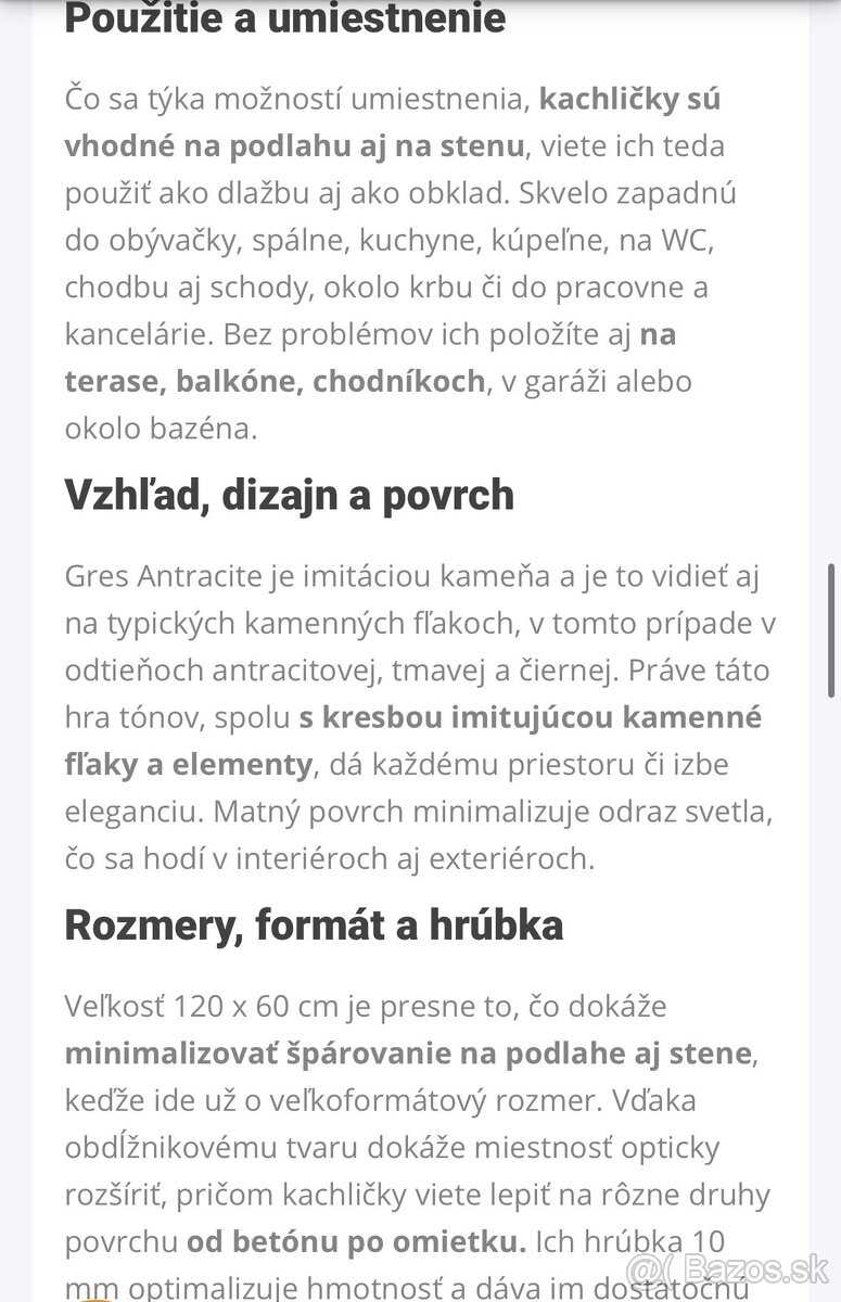 Dlažba gres antracit 60x120 - 6