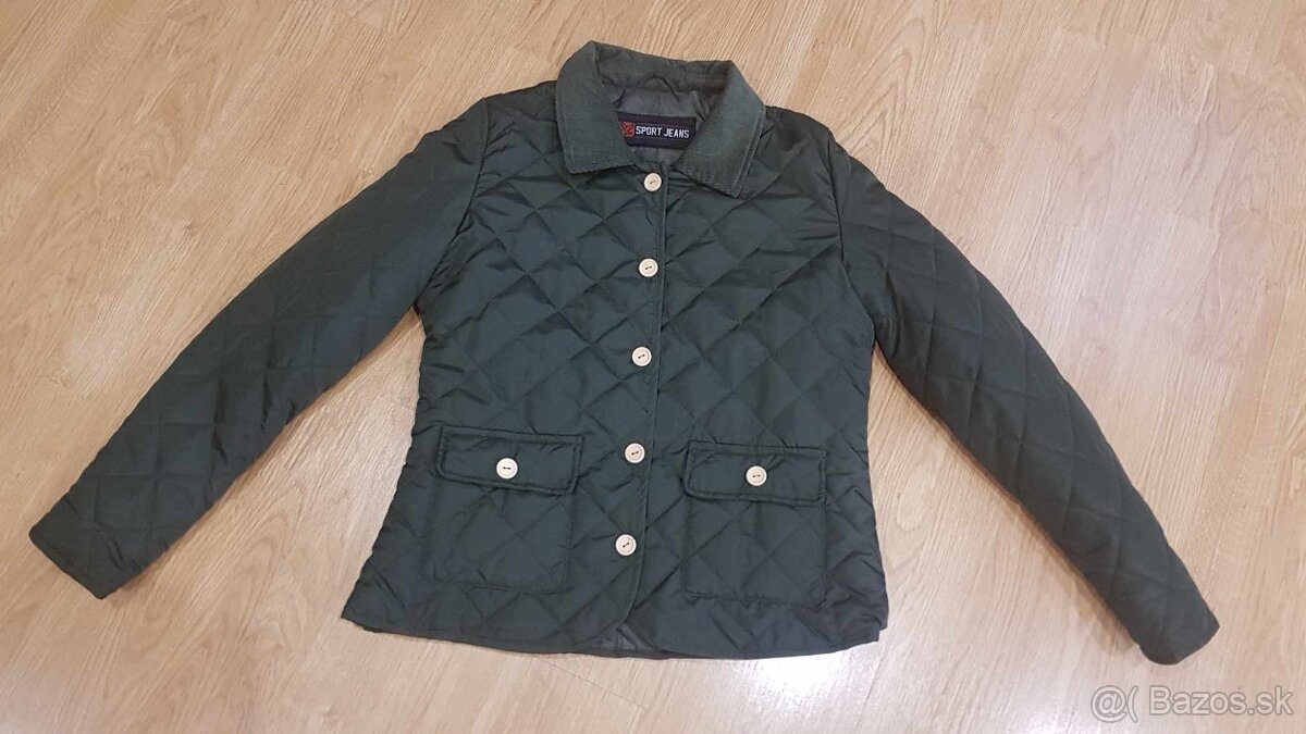Tmavo zelená prechodná bundička v. 42 - 6