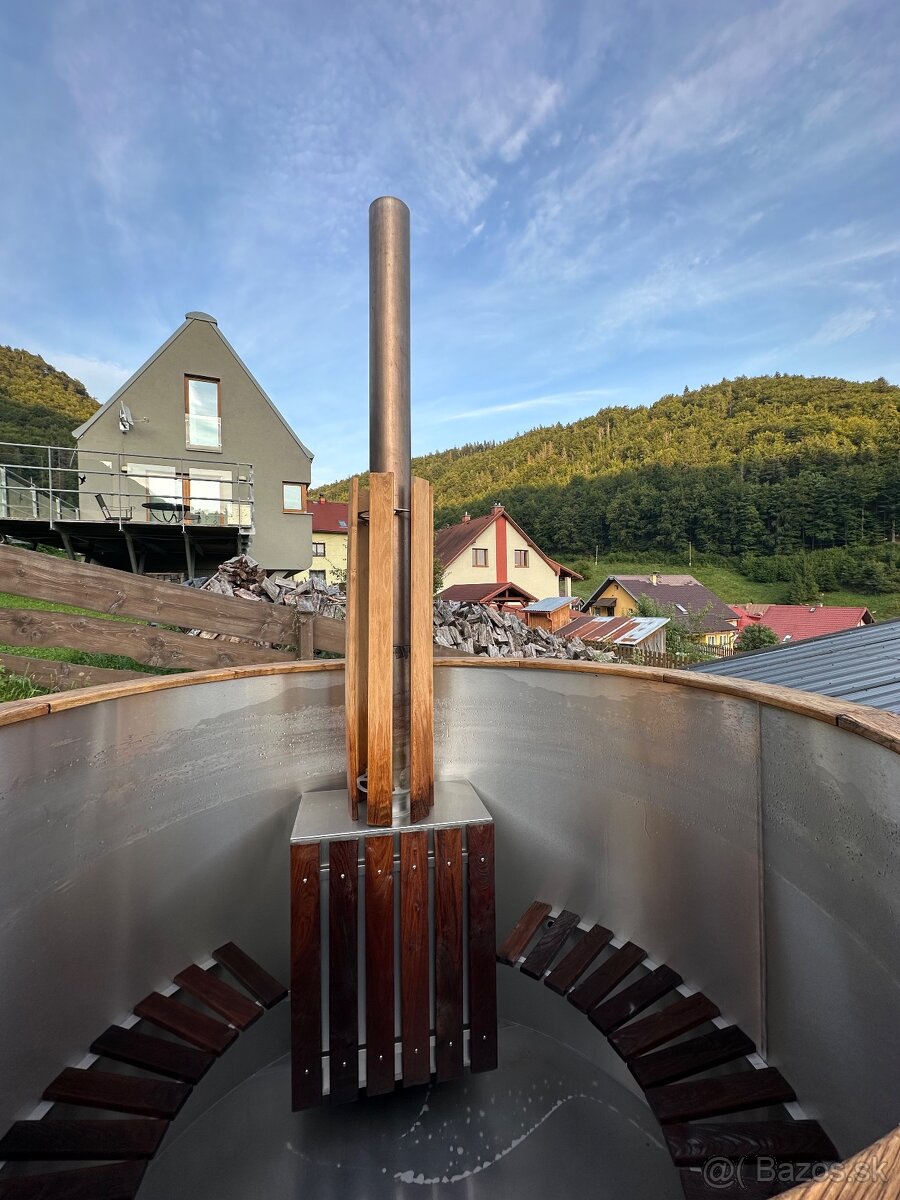 Nerezová kúpacia kaďa / vírivka na záhradu – pre 4 až 6 osôb - 6