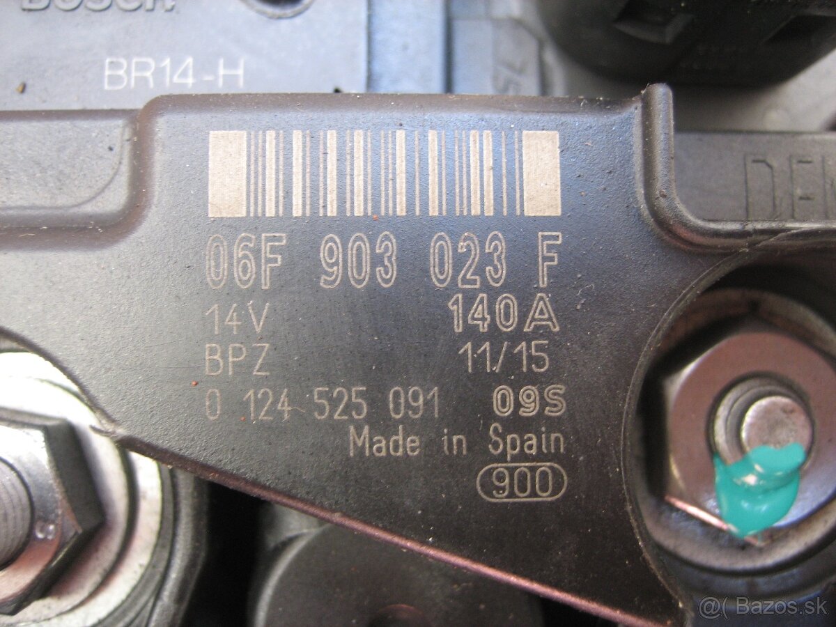 Alternátor 140A 06F903023C 06F903023F 1.9TDI 2.0TDI - 6