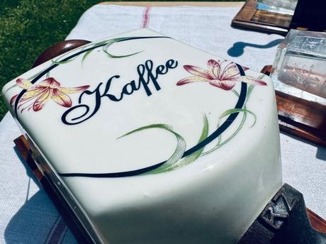 Starožitný nástenný porcelánový mlynček na kávu - 6