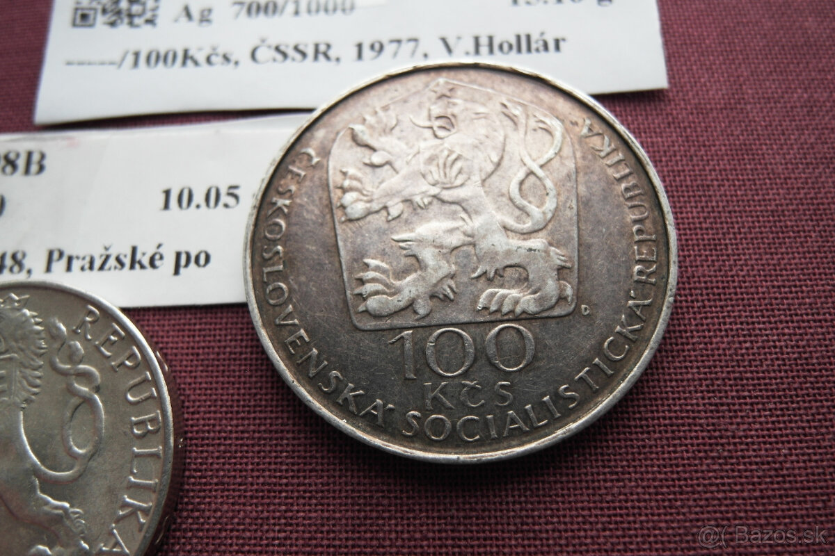 Staré mince ČSR,ČSSR 2ks striebro - 6