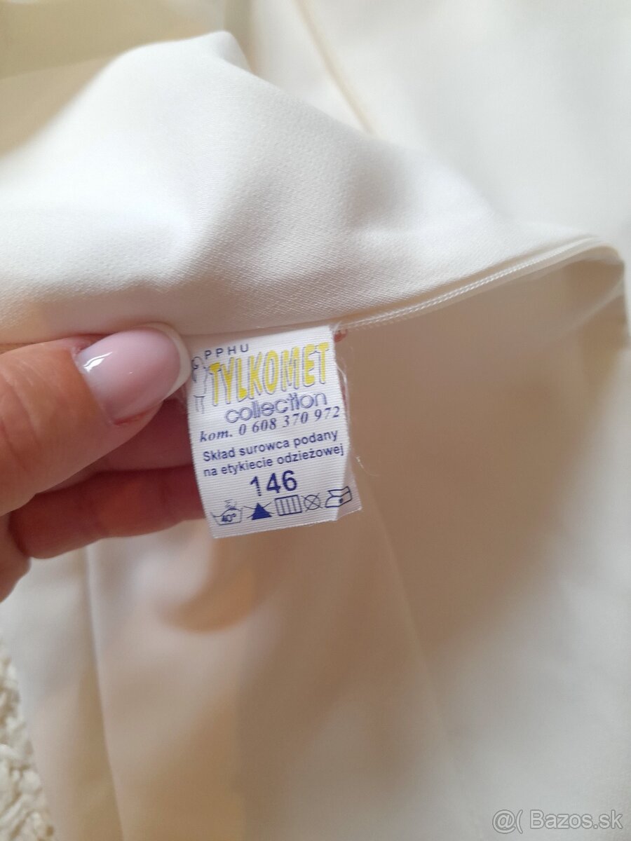 Dievčenské šaty so šifónovmi kvetmi č.146 - 6