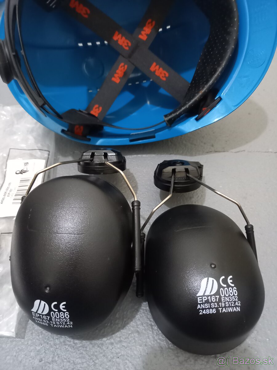 Ochranná pracovná prilba 3M+sluchadlá - 6