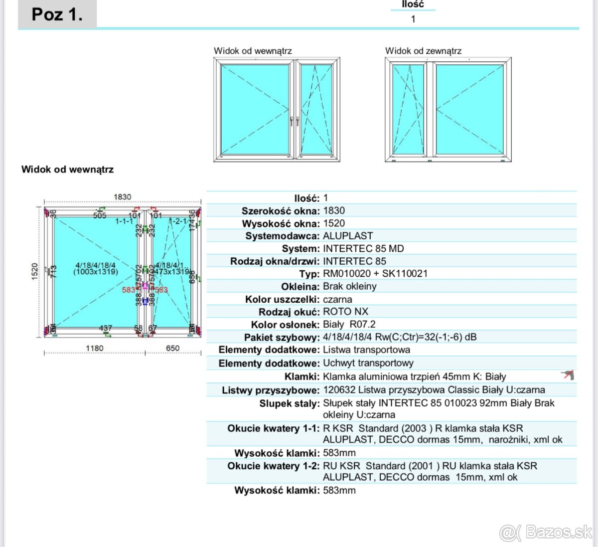 LACNO predám Nove plastové okna 7komorové 3-sklo LACNO - 6