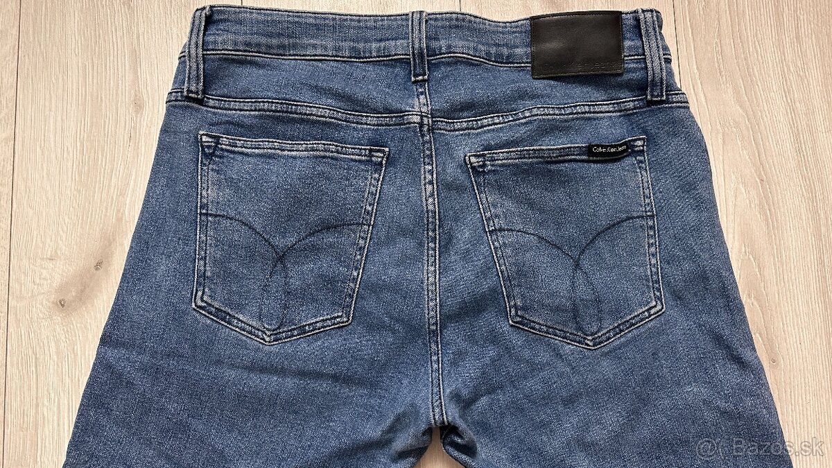 Pánske,kvalitné džínsy - skinny Calvin KLEIN - 34/32 - 6