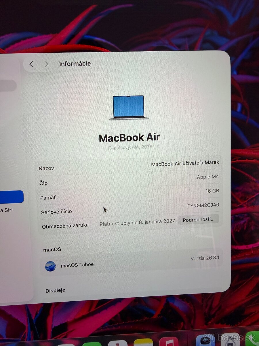 Predám Macbook Air m4 16/256 - 6