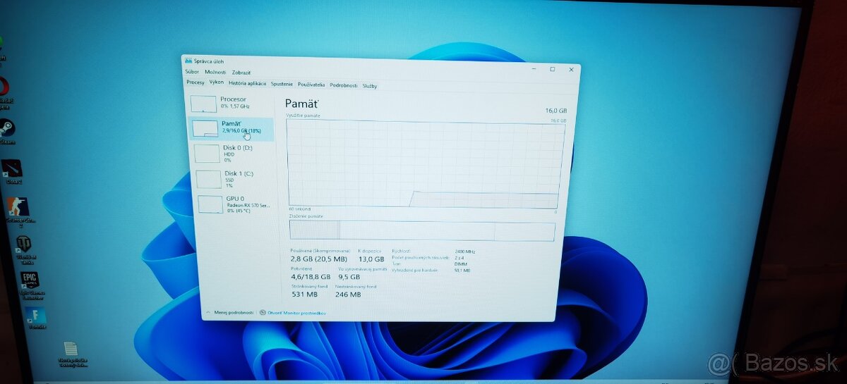 Predam pc zostavu ryzen 5 1600 rx570 8gb - 6