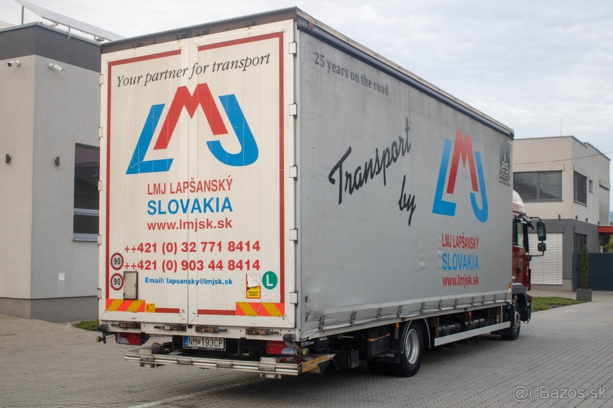 MAN TGL 12.250 s valníkovou nástavbou a hydraulickým čelom - 6