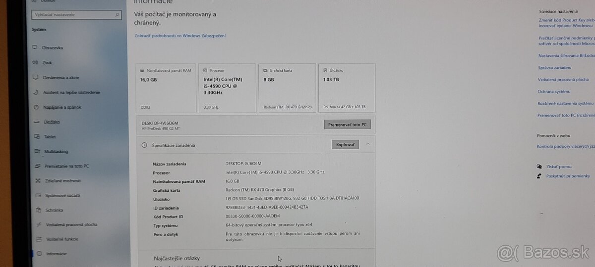 Intel Core i5-4590 3.30 GHz/16 GB DDR3/SSD+HDD/RX470 8GB. - 6