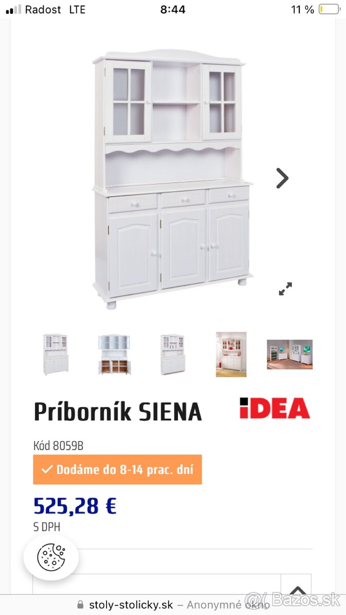 Starožitny Pribornik/kredenc - 6
