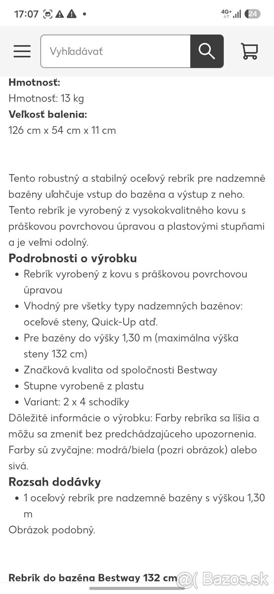 Schodíky Bestway - 6