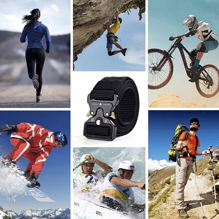 Taktický opasok 125 cm čierny - 6