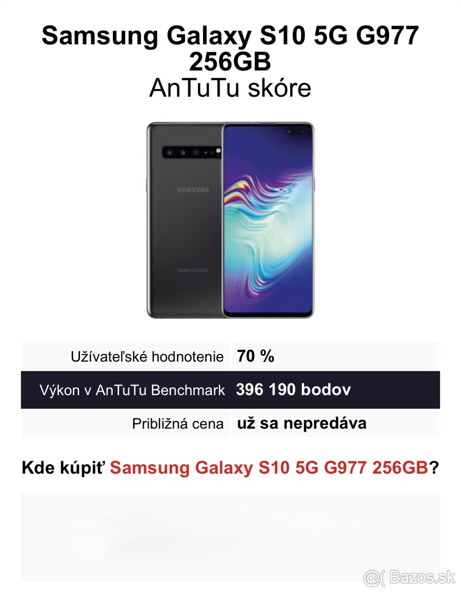 Samsung Galaxy S10 5G 256GB Black - 6