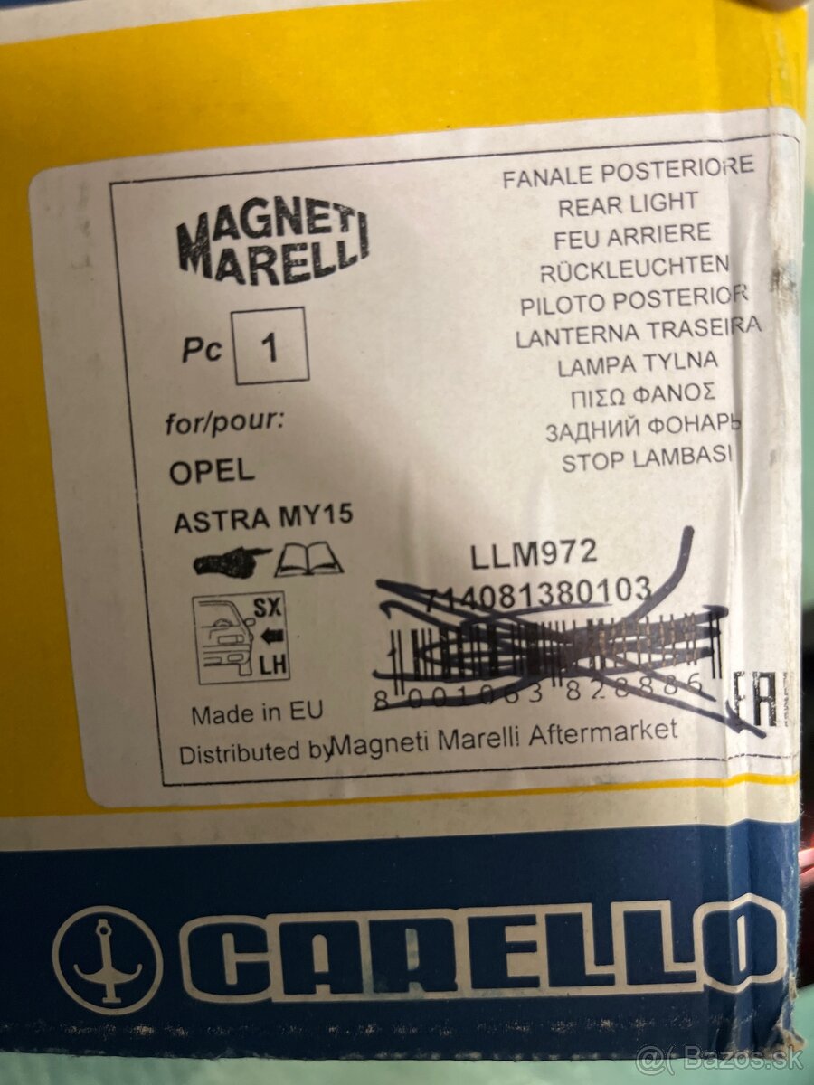 LZ svetlo Opel Astra 2016 - 6