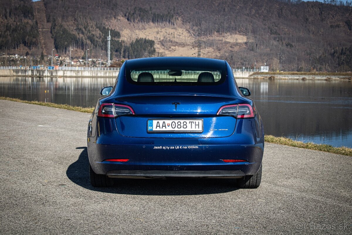 Tesla 3 Long Range, Premium Sound, Ťažné, Deep Blue Met, DPH - 6