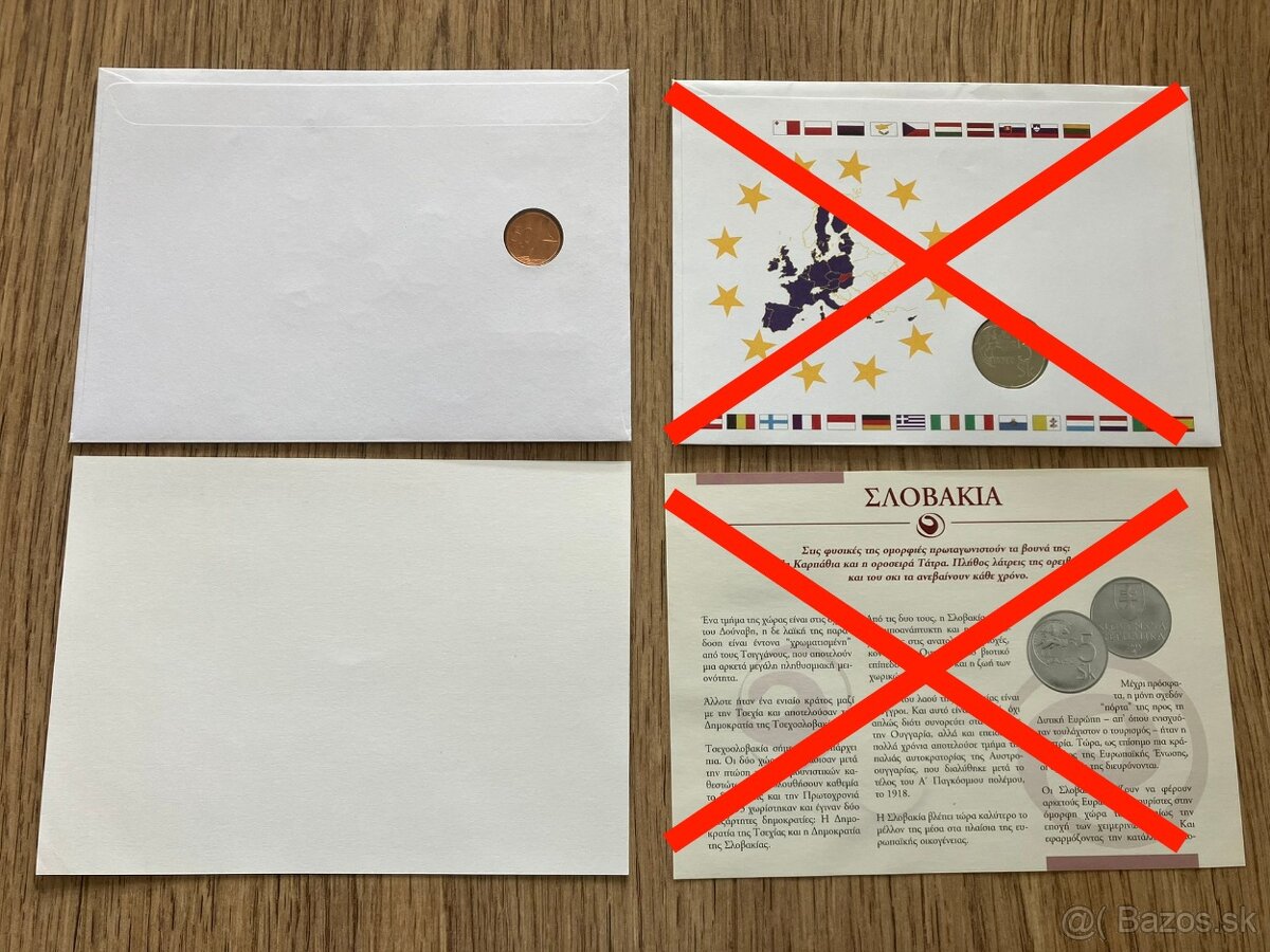 Numizmatické mincové obálky Československo Slovensko - mince - 6