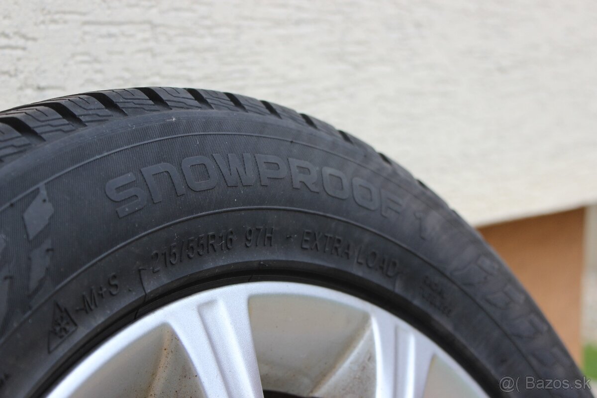 ZIMNÉ pneumatiky 215/55 R16 97H + disky FORD - 6