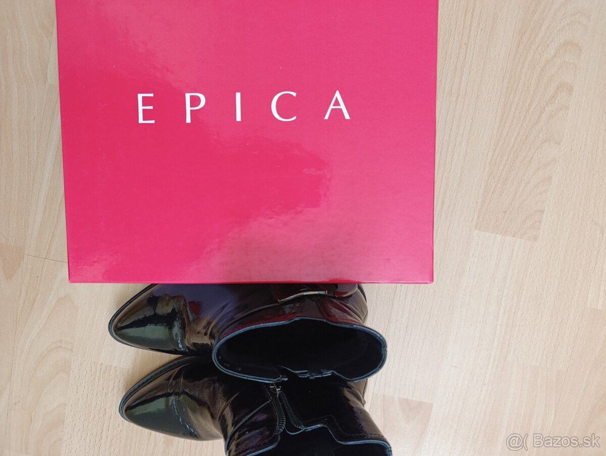 Kožené lakované čižmy - 6