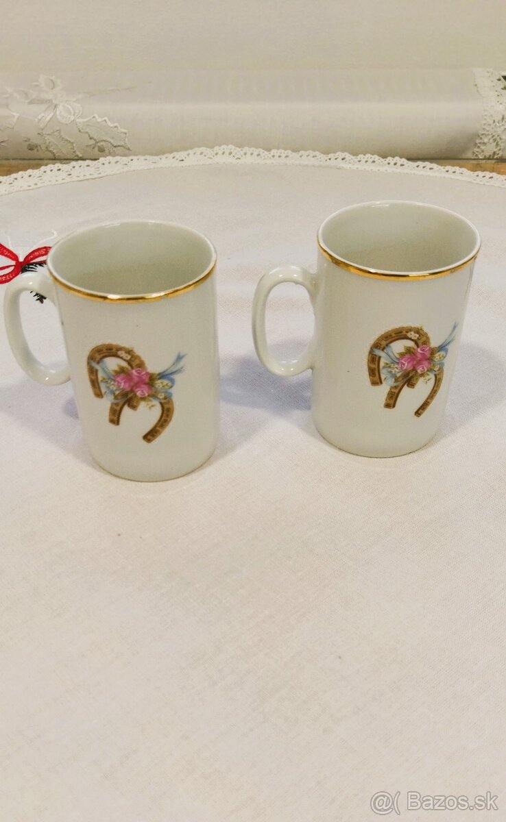 Překrásná značk.vánoční sada.Vysoce zlacená čajová souprava - 6