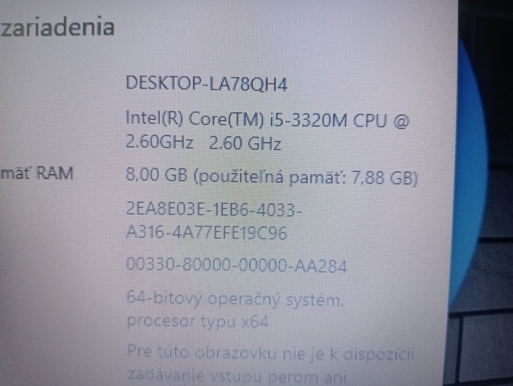 predám ntb HP probook / Intel core i5 / 8gb ram / ssd disk - 6