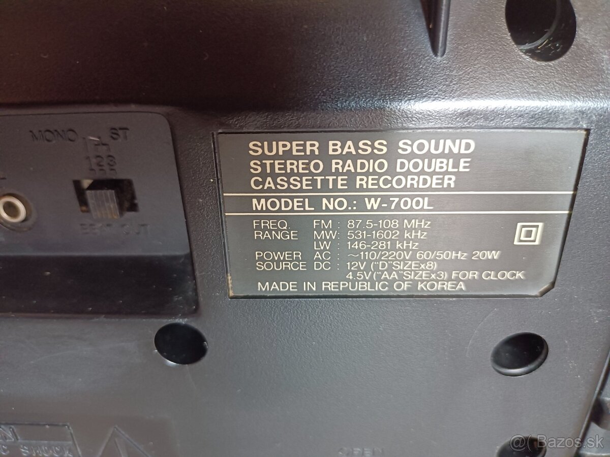 Samsung W700L radiomagnetofon retro 2 kazeťák Korea - 6