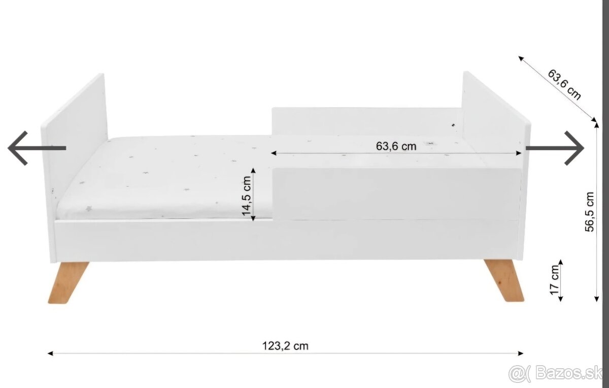 Detska postielka HOPPA + matrac - 6