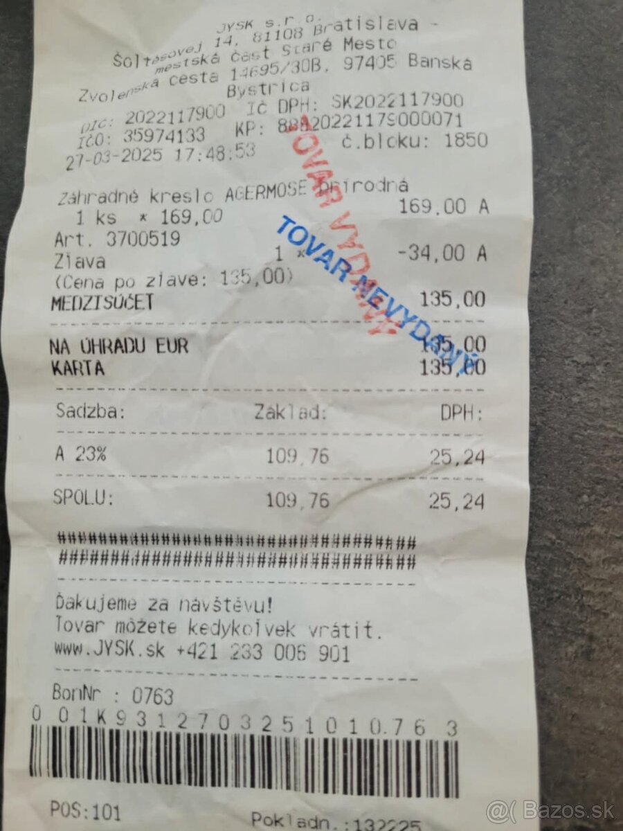 Záhradné kreslo nové - 6