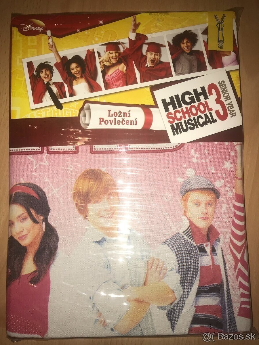 SADA HIGH SCHOOL MUSICAL red: obliečky+vankúš+osuška+darček - 6