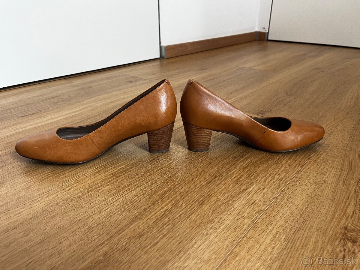 Hnedé lodičky Ecco, veľ.36 - 6
