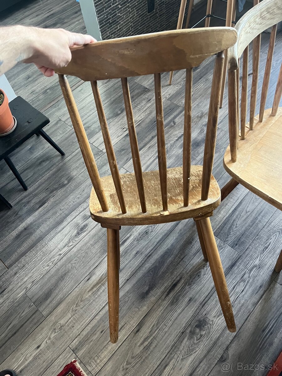 Drevené stoličky retro I nábytok - 6