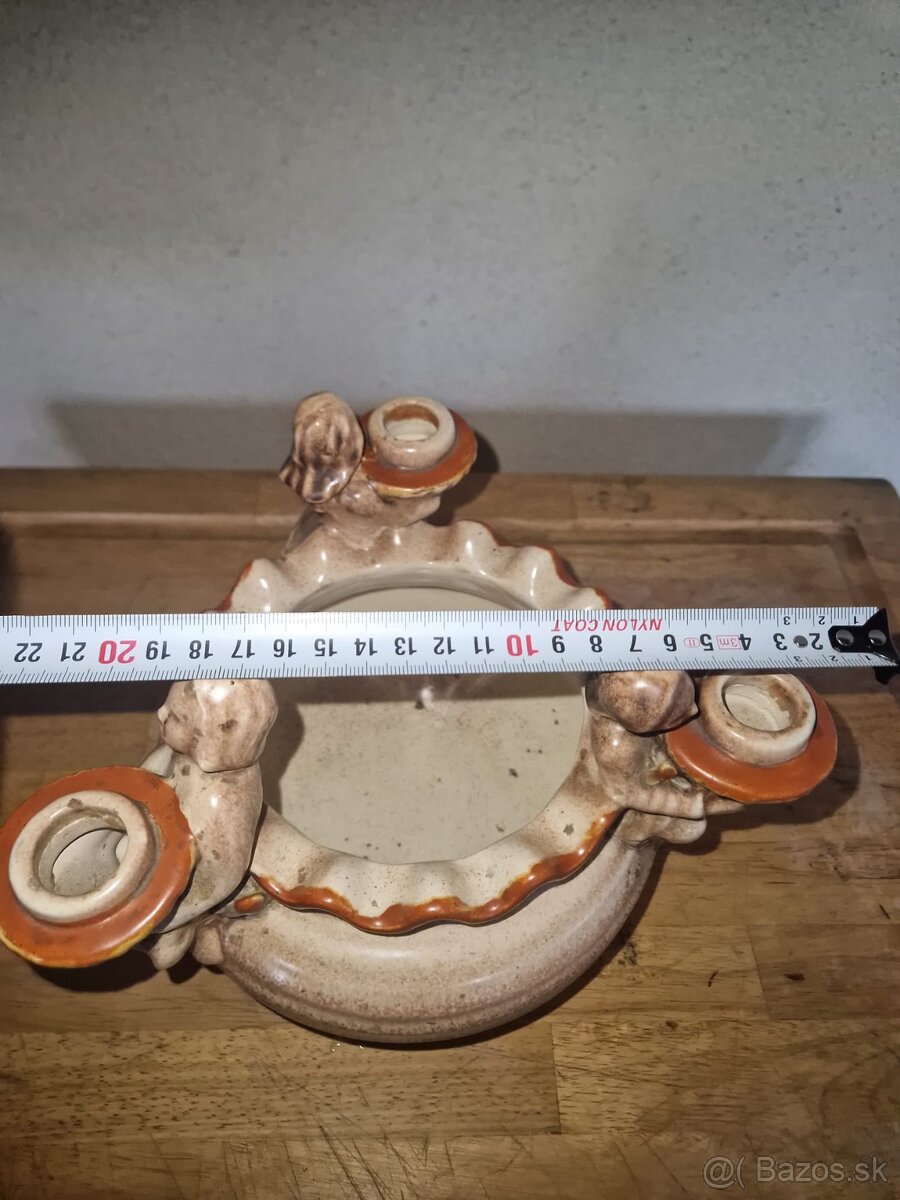 Stará keramická misa / svietnik - 6