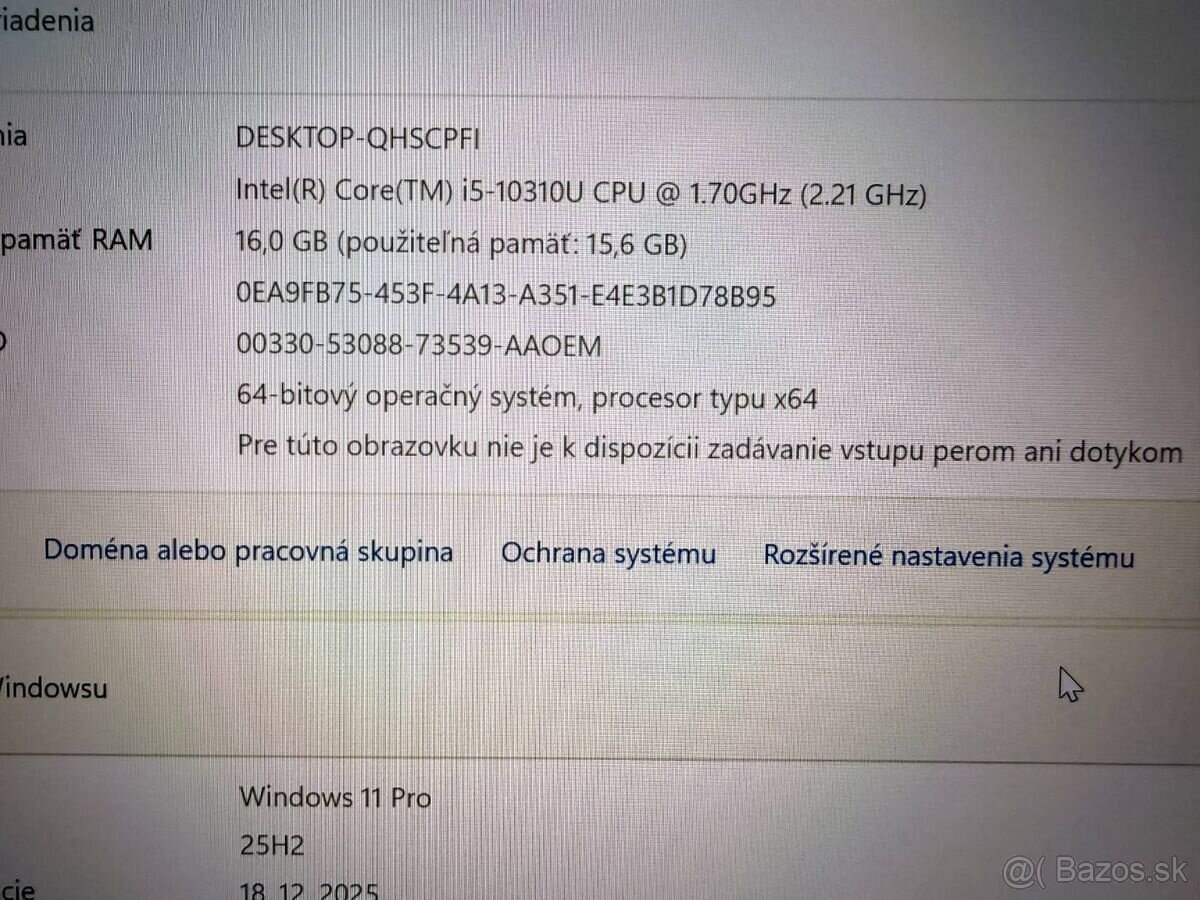 Notebook Dell Latitude 5410 i5-10310U/16GB RAM/B-kat/FHD/SSD - 6