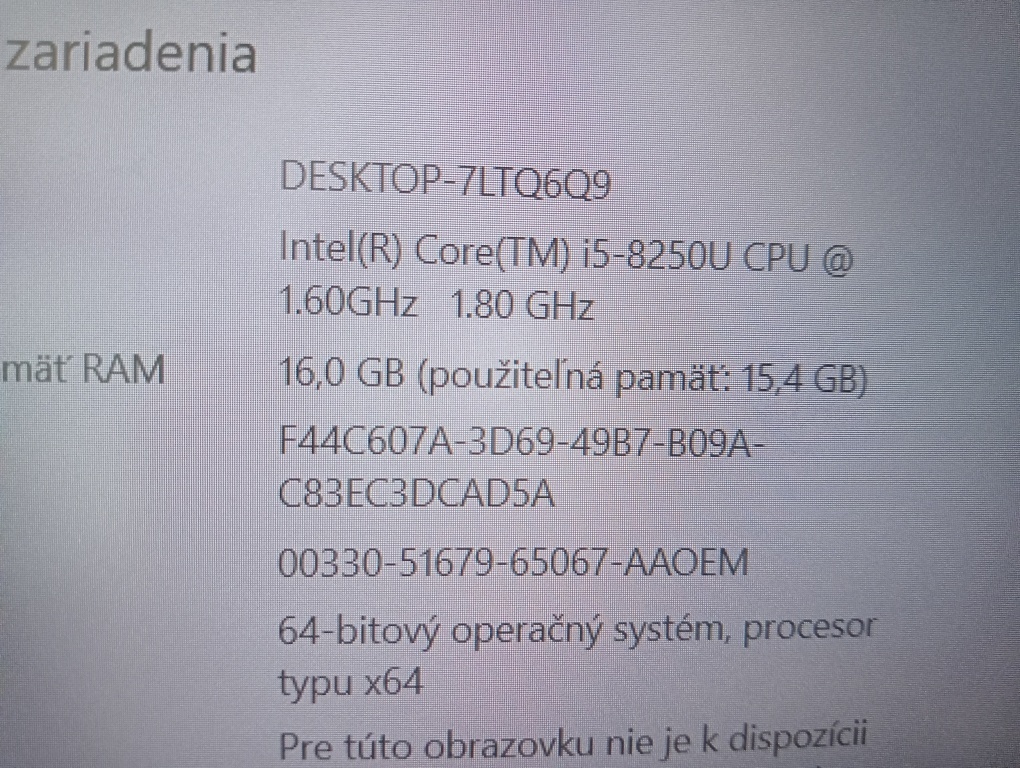 Hp elitebook 850 g5 / Intel core i5 / 16gb ram / 256gb ssd - 6